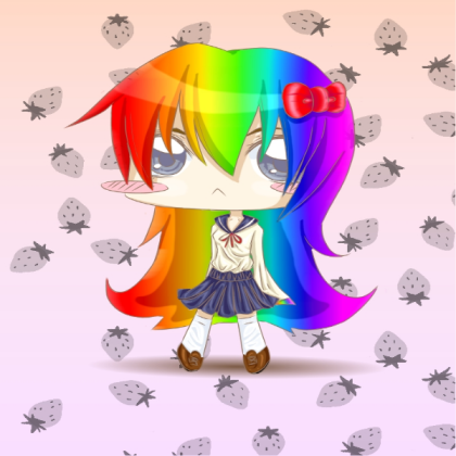 Rainbow Chibi Girl Roblox decal