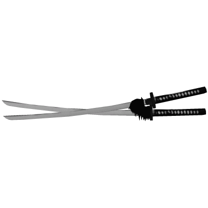 Dark Twin Katanas with Demon Wing — Right Waist