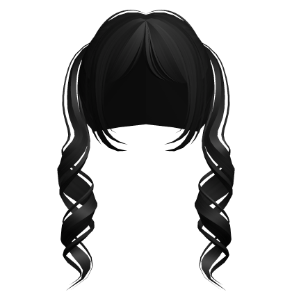 ♡ ┊ wispy cute curled pigtails in black thumbnail