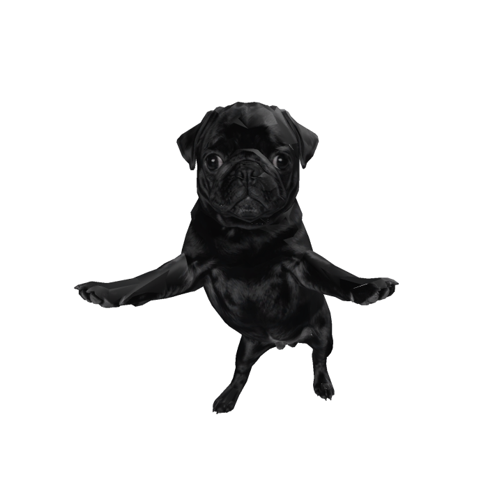Pug Dog Pet Dancing - Viral Meme (Black)