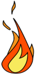 flaming fire