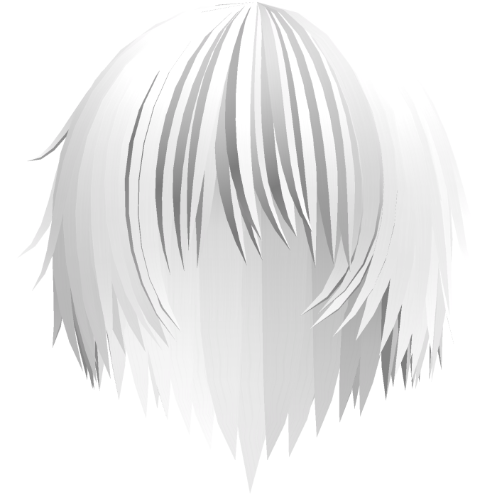 emo nerdy shy school boy hair in white