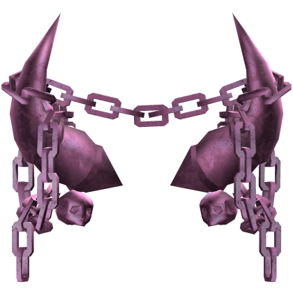 Pink Gothic Skull Chained Horns  Roblox item