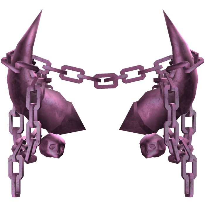 Pink Gothic Skull Chained Horns 