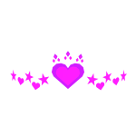 [FREE] Neon Pink Heart Crown