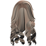 Celebrity Curls in Blonde w/ Black Streaks