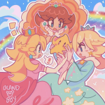 Princess peach, Daisy and Rosalina