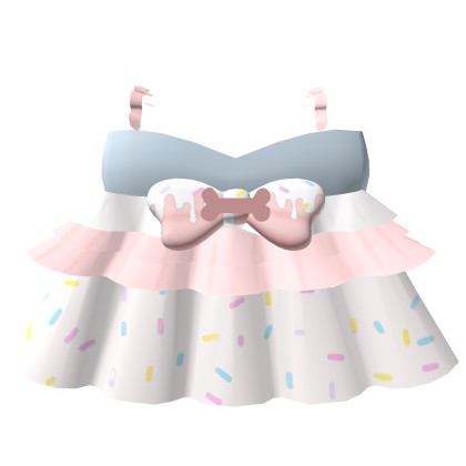 ˚. ♡ cutesy frosted pink dress with sprinkles Roblox item