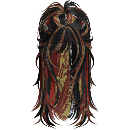Wolfcut Spikey Half Up Japanese Dragon