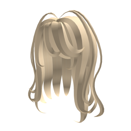 Emo messy chibi wispy hair with bangs blonde Roblox item