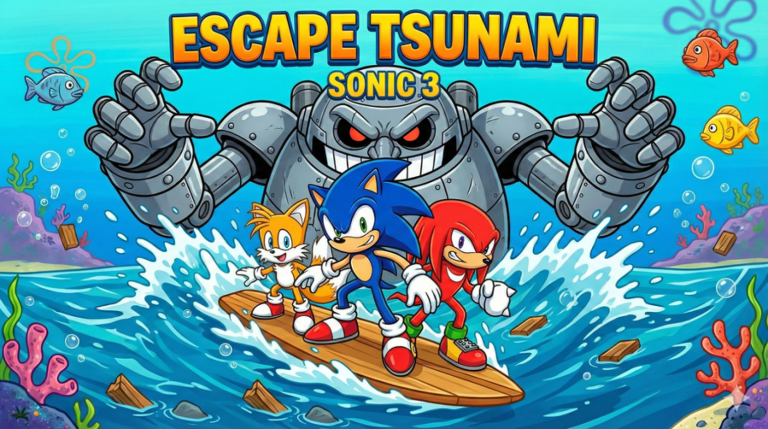Escapar do Tsunami Sonic 3 🌊 screenshot 1
