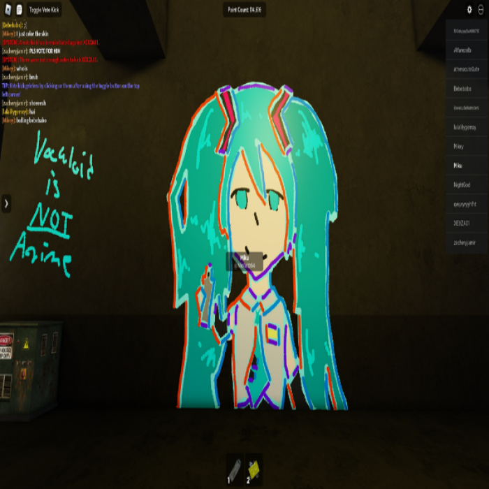Miku drawing in spray 3 Roblox decal