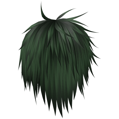 green spikey windy vkei emo hair Roblox item