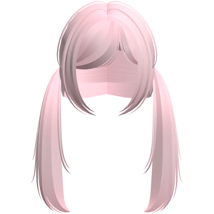 cute long straight doll pigtails pink