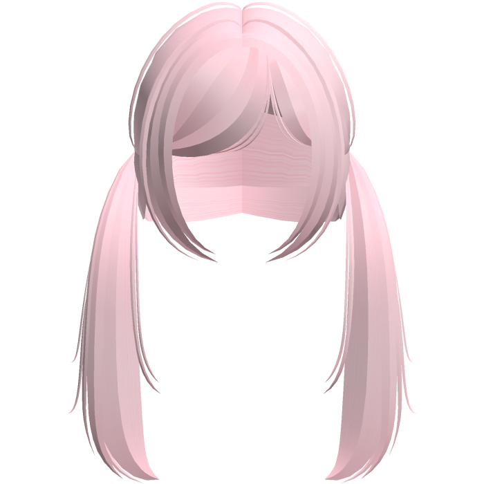 cute long straight doll pigtails pink