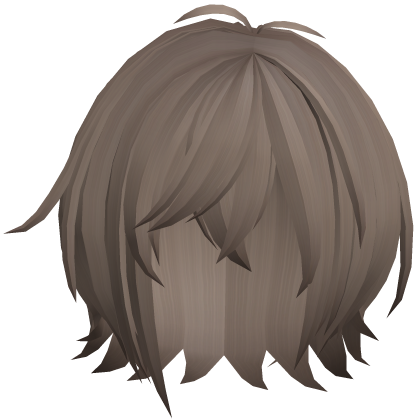 soft messy short brown hair