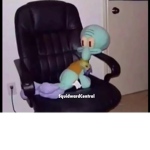 Squidward on a chair group