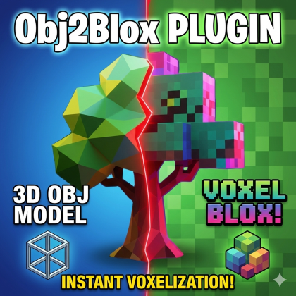 Obj2Blox : Mesh & Voxel to Blocks (from .obj )