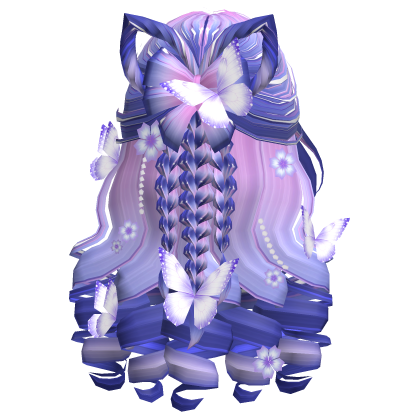 Violet Sparkle Lush Curly Braided Butterfly Curls