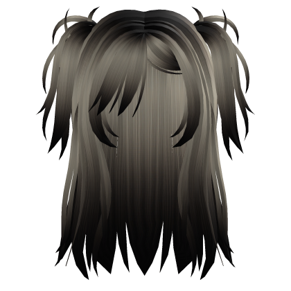 Black Blonde Large Emo With Medium Pigtails Hair Roblox item