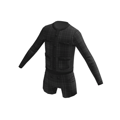 Tweed shorts set : Black thumbnail