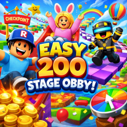 [🦴] Easy 200 Stage Obby
