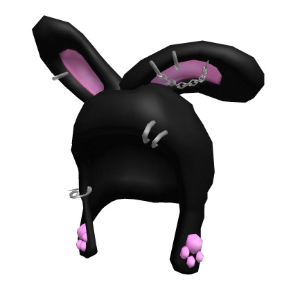 Cute Lil' Black Goth Bunny Hood 🐰 Roblox item