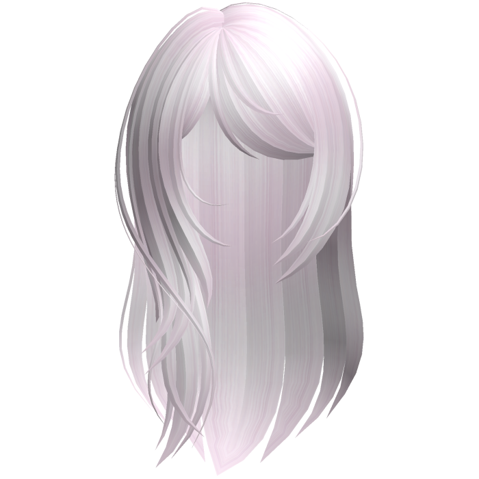 long layered side swept bangs hair pink