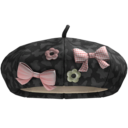 Igari Bow Beret (Black Butterfly) Roblox item