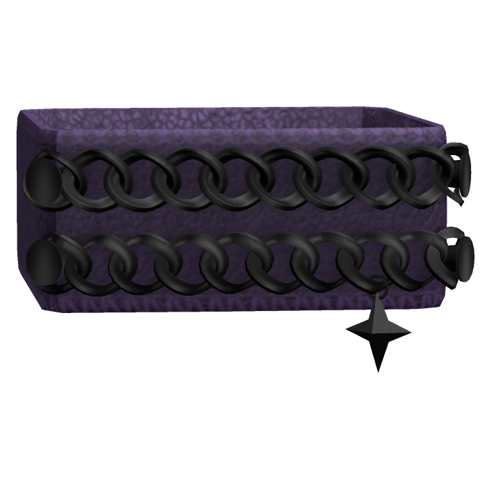 1.0 Purple Y2K Emo Arm Band Bracelet w Chain Star 