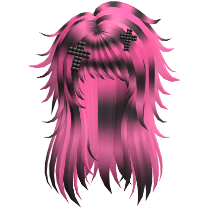 Scene Spiky Hair Stud Cross - Raccoon Black Pink