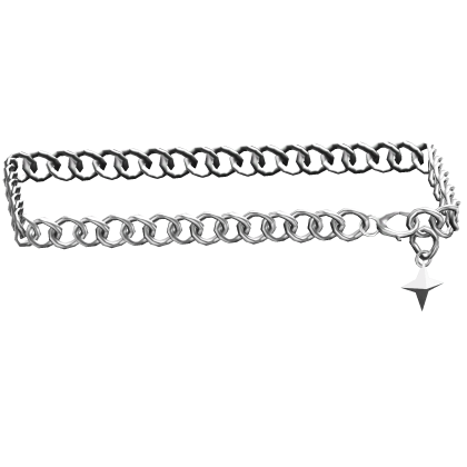 1.0 White Y2K Emo Goth Waist Chain Belt with Star 