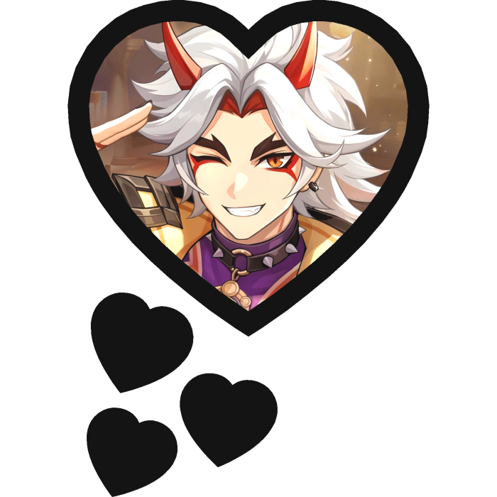 Arataki Itto Thinking Hearts Genshin Impact