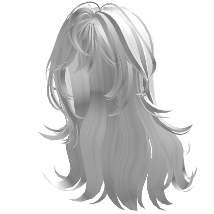 White Wavy Long Layered Girl Hair 115. Roblox item