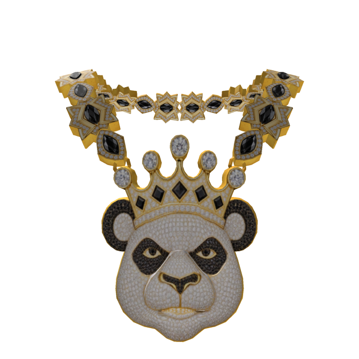 Corrente Panda Cravejada