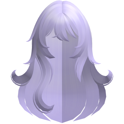 kawaii fluffy messy long anime hair purple