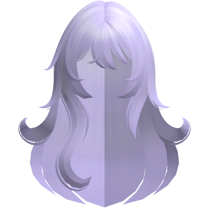 kawaii fluffy messy long anime hair purple