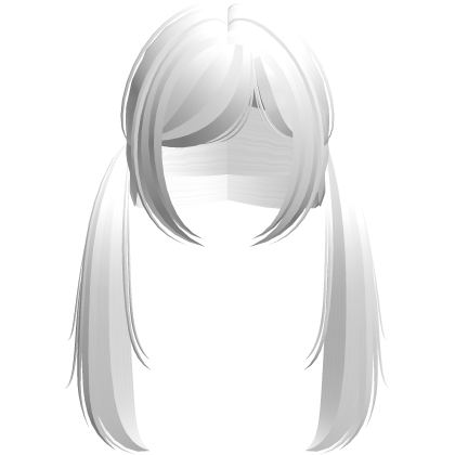 cute long straight doll pigtails white