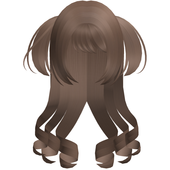 milktea long swirly ends w mini pigtails