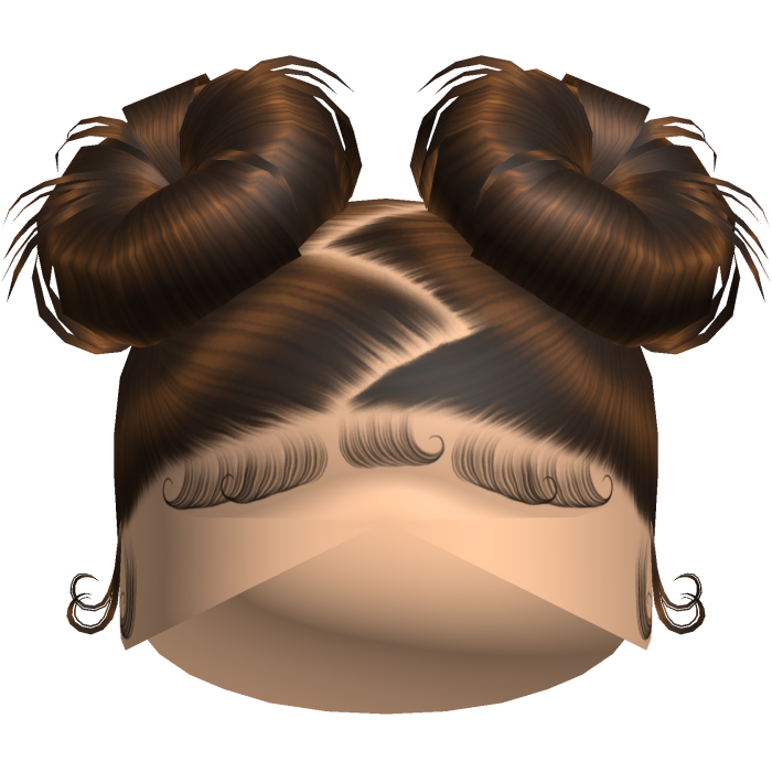 Doll Zig-Zag Part Double Buns (Brown)