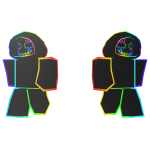 Rainbow Cartoony Mini Servant (Front)
