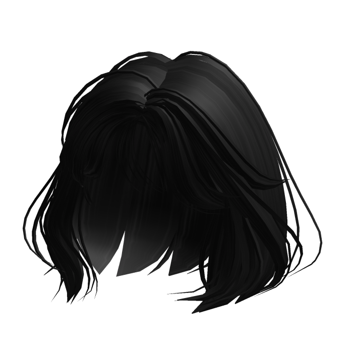black wolf cut with curtain bangs hair