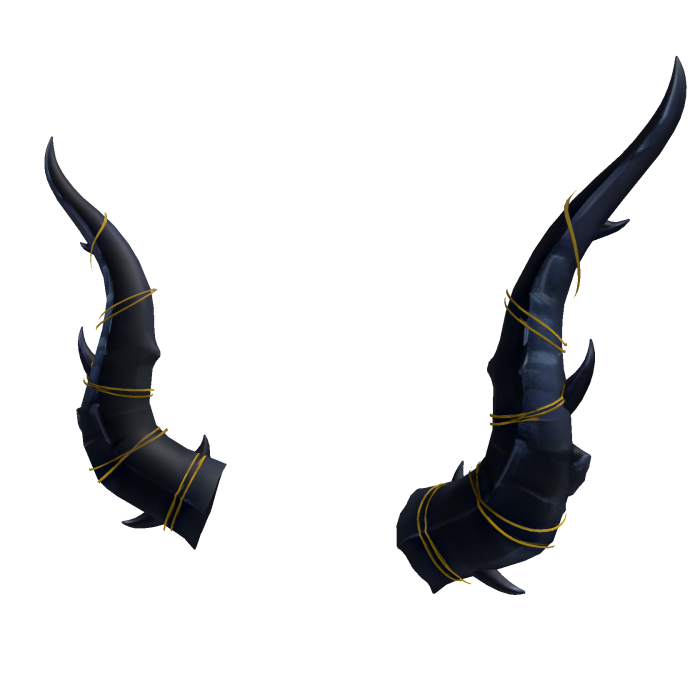 Royal Gold Banded Midnight Horns