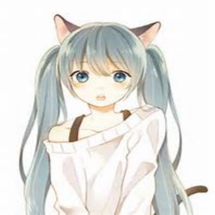 blue haired neko girl Roblox decal