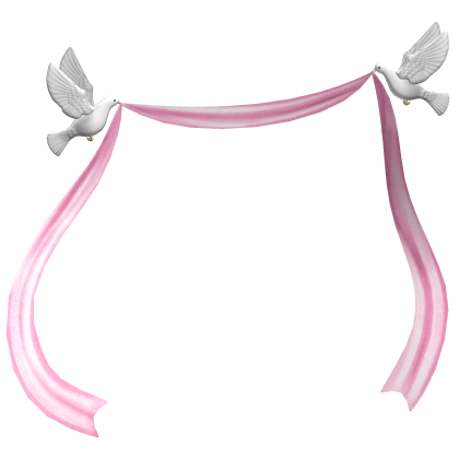 Birds of Peace Elegant Pink Ribbon Background Roblox item