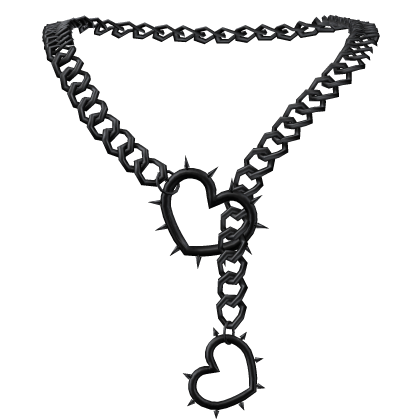 Black Heart Chain Choker
