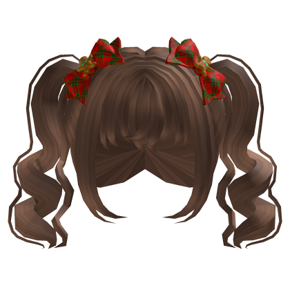 Brown hair gingerbread bow