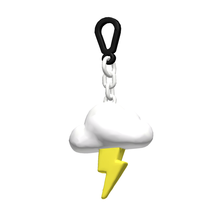 Cloud Lightning Keychain