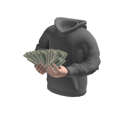 Dark Grey money spread hoodie