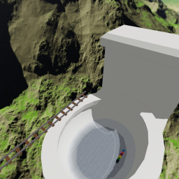 Cart Ride Into the Toilet SPONGEBOB